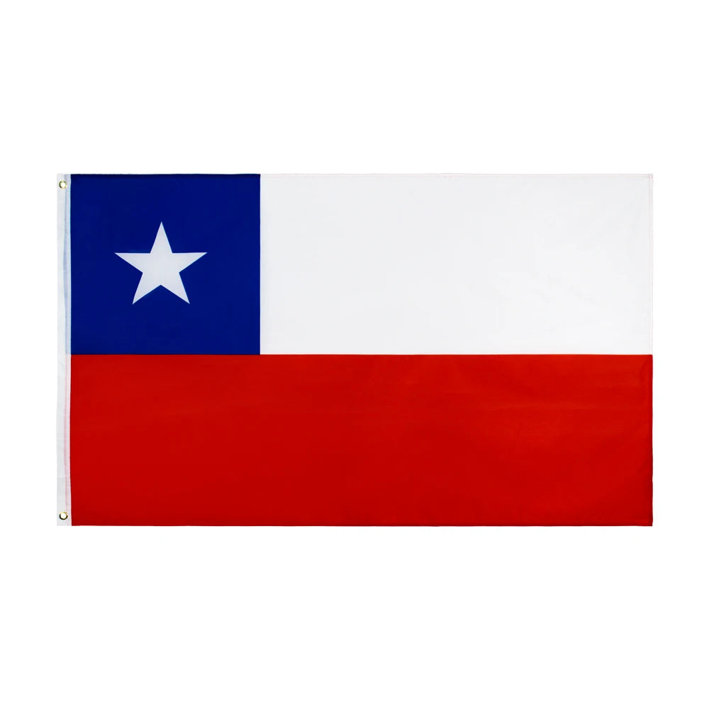 Bandera Oficial de Chile (Poliéster de Alta Durabilidad) – Doble Costura y Colores Intensos para Fiestas Patrias, Muros y Mástil