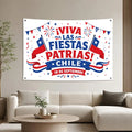 Lienzo Decorativo de Fiestas Patrias – Bandera Chilena "18 de Septiembre" para Muros y Eventos