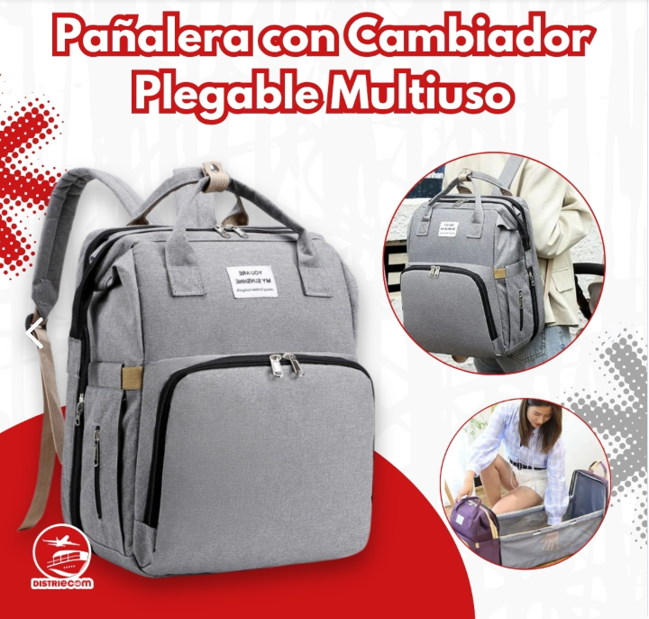 PAÑALERA CON CAMBIADOR PLEGABLE MULTIUSO